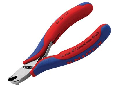 Knipex KPX6432120 Electronics Oblique End Cutting Nippers 120mm