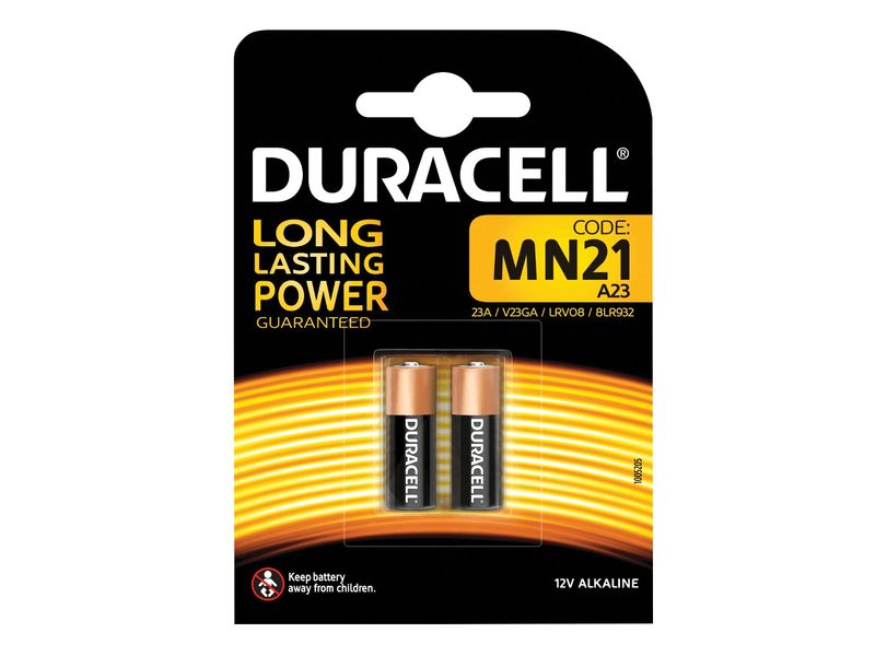 Duracell DURMN21 MN21 A23 LRV08 Battery (Pack 2)