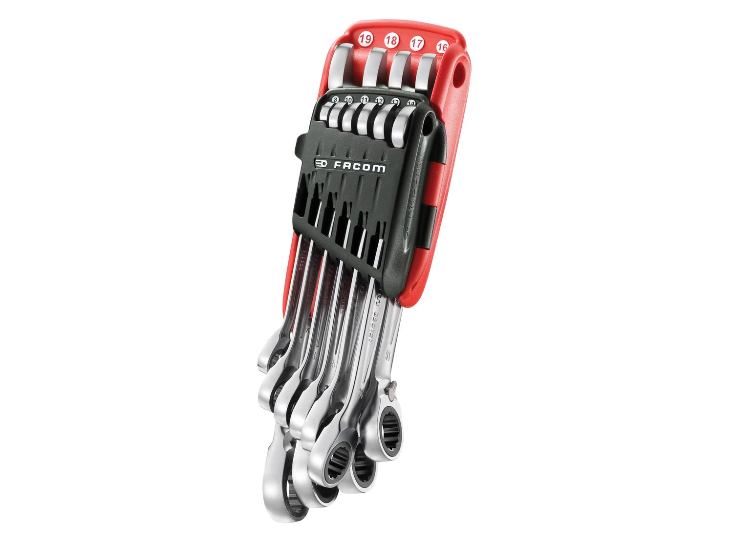 Facom FCM467BJP10 467B.JP10PB Ratchet Combination Wrench Set, 10 Piece