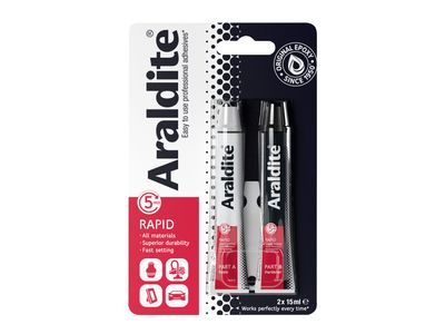 Araldite ARA400005 Rapid Epoxy 2 x 15ml Tubes