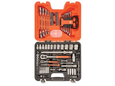 Bahco BAHS910 S910 1/4 &amp; 1/2in Drive Socket &amp; Spanner Set, 92 Piece