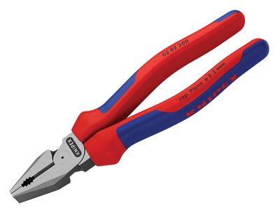 Knipex KPX0202200 High Leverage Combination Pliers Multi-Component Grip 200mm