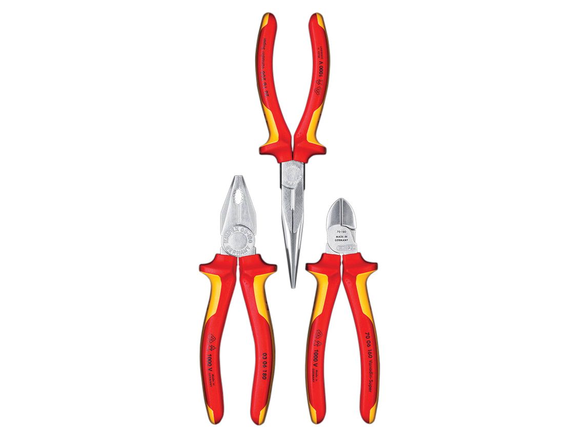Knipex KPX002012 Elektro VDE Pliers Set, 3 Piece