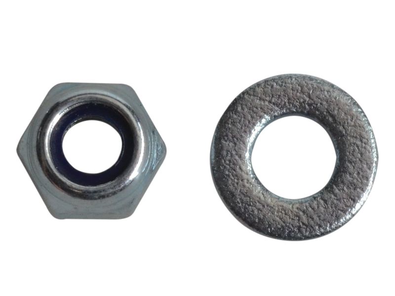 ForgeFix FORFPNYL4 Nyloc Nuts &amp; Washers Zinc Plated M4 ForgePack 50