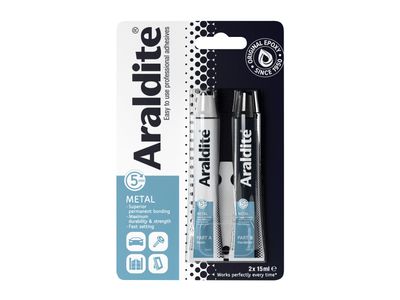 Araldite ARA400010 Steel Epoxy 2 x 15ml Tubes