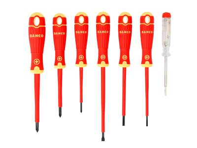 Bahco BAH220027 B220.027 BAHCOFIT Insulated Screwdriver Set, 7 Piece