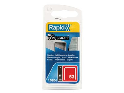 Rapid RPD40109502 53/6B 6mm Galvanised Staples (Pack 1080)