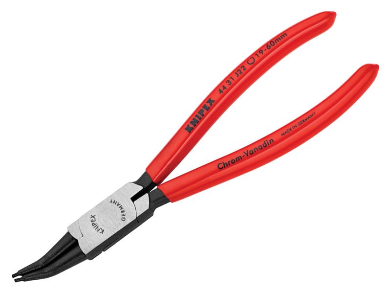 Knipex KPX4431J22 Circlip Pliers Internal 45° Bent Tip 19-60mm J22