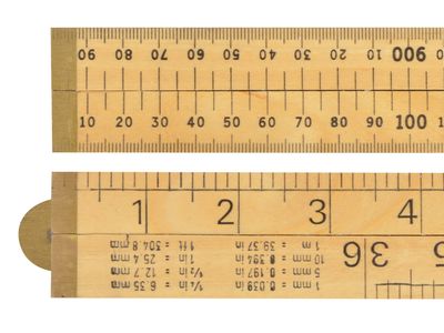 R.S.T. RST073P Wooden 4 Fold Rule 1m / 39in (Blister packed)