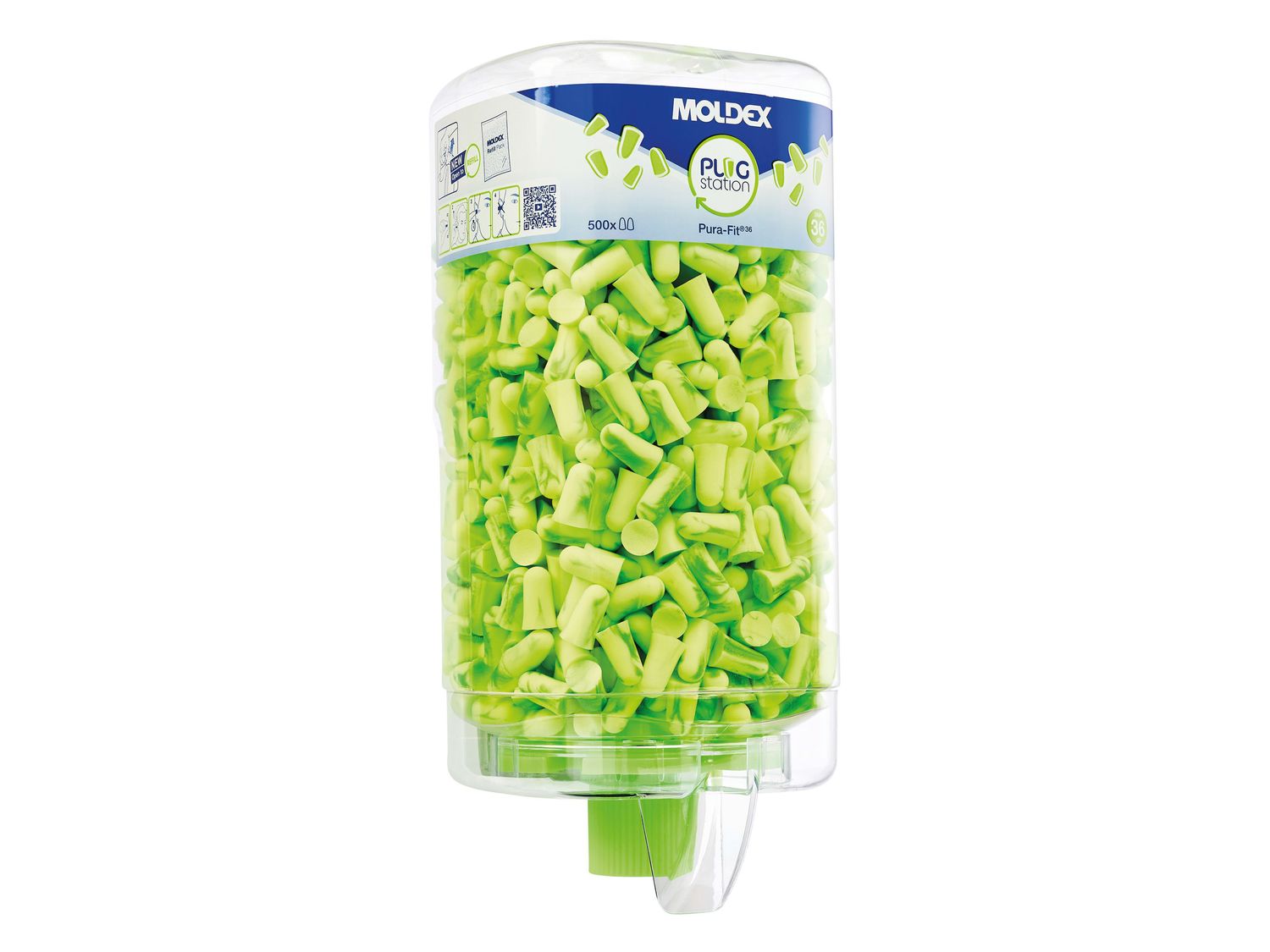 Moldex MOL775001 Pura-Fit PlugStation 500 SNR 36 dB (500 Pairs)
