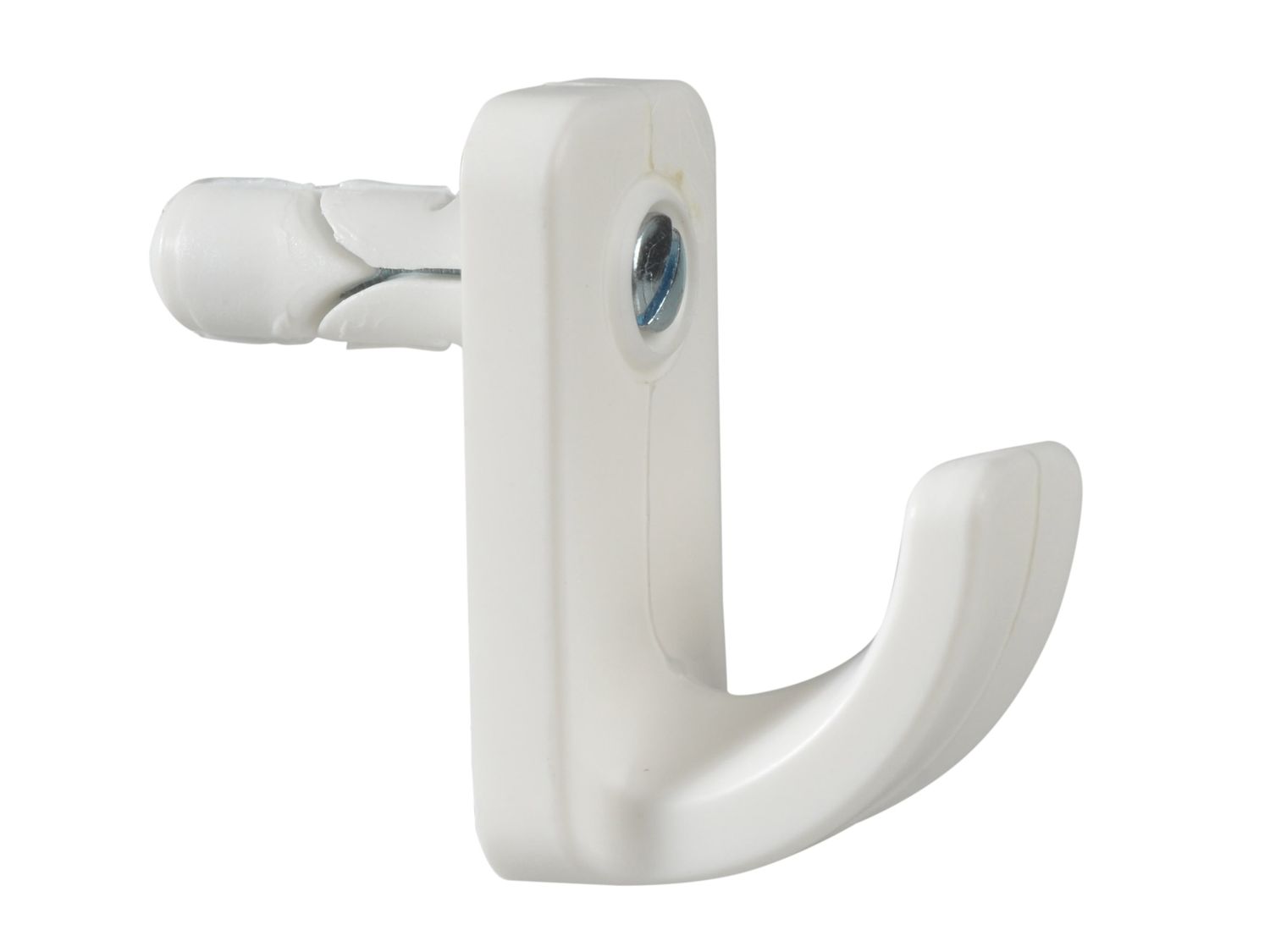 Plasplugs PLAHW124 White Single Hollow Door Hook Pack of 1