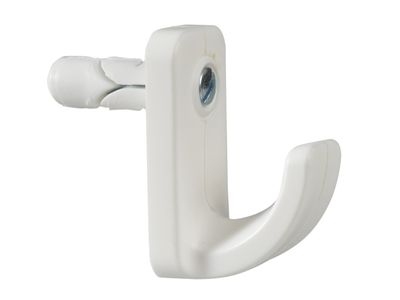 Plasplugs PLAHW124 White Single Hollow Door Hook Pack of 1