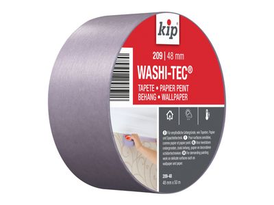 KIP KIP222547 209 Premium Low Tack WASHI-TEC Masking Tape 48mm x 50m
