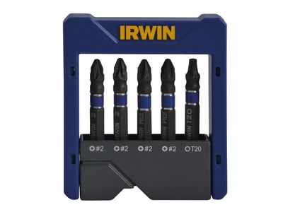 IRWIN IRW1923433 Phillips/Pozi/TORX Impact Screwdriver Pocket Bit Set, 5 Piece