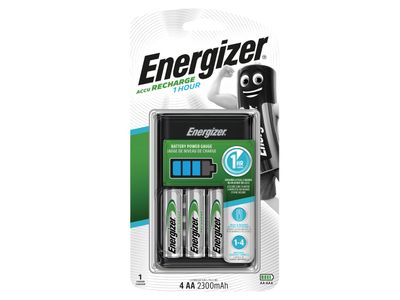 Energizer ENG1HOUR 1 Hour Charger plus 4 x AA 2300 mAh Batteries
