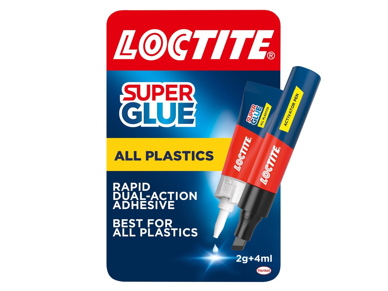 Loctite LOCAP2GNR Super Glue All Plastics Pen 2g + 4ml Tube