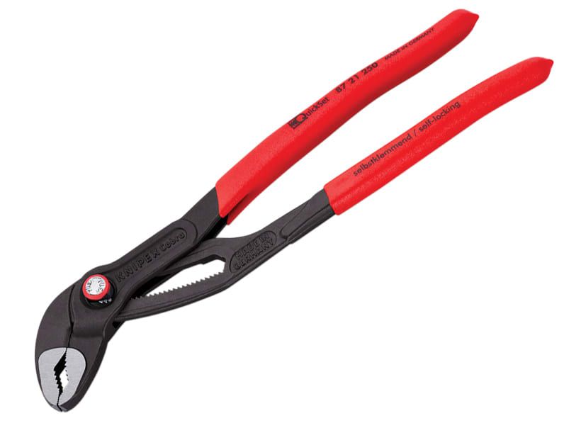 Knipex KPX8721250 Cobra Quickset Water Pump Pliers PVC Grips 250mm