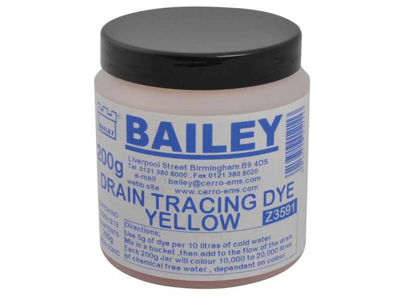 Bailey Products BAI3591 3591 Drain Tracing Dye - Yellow