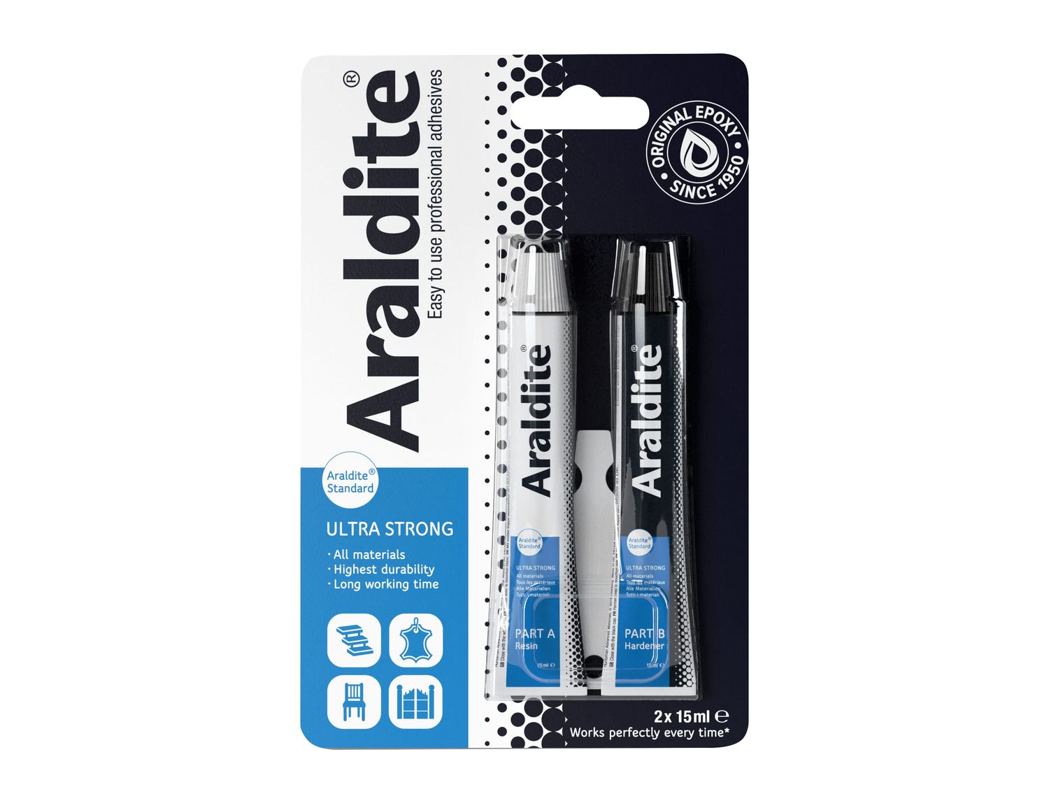 Araldite ARA400001 Standard Epoxy 2 x 15ml Tubes