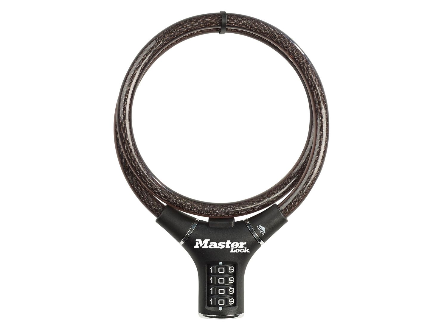 Master Lock MLK8229E Black Steel Rigid Combination Cable 0.9m x 12mm