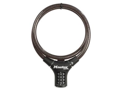 Master Lock MLK8229E Black Steel Rigid Combination Cable 0.9m x 12mm