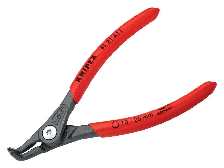 Knipex KPX4921A11 Precision Circlip Pliers External 90° Bent Tip 10-25mm A11