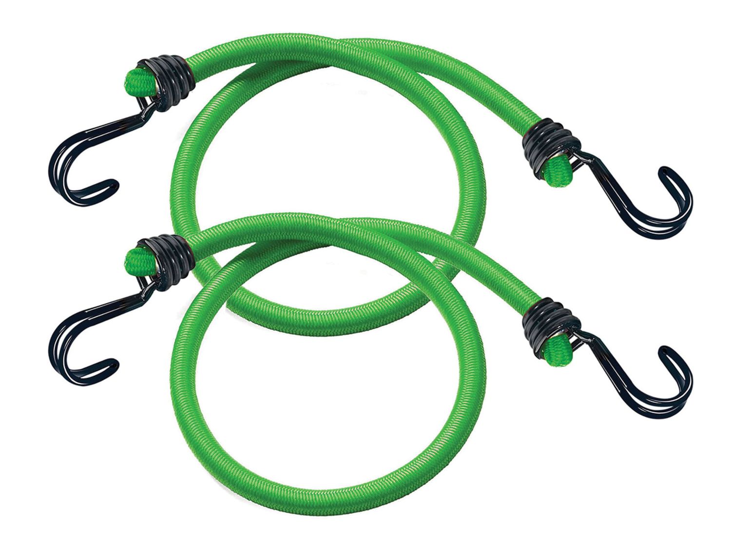 Master Lock MLK3021E Twin Wire Bungee Cord 80cm Green 2 Piece