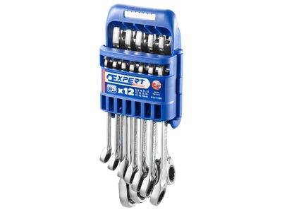 Expert BRIE111106B Ratchet Combination Spanner Set, 12 Piece