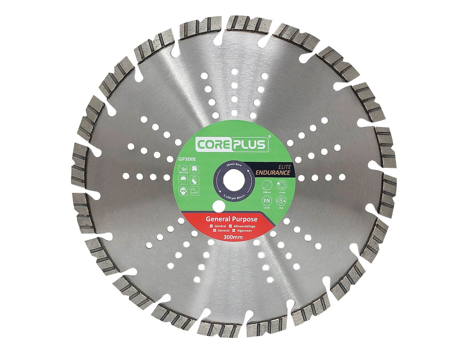 CorePlus CORDBGP300E GP300E Elite 300mm  x 20mm General Purpose Diamond Blade