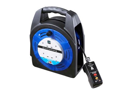 Masterplug MSTHBT20RCD Case Reel 240V 13A 4-Socket RCD &amp; Thermal Cut-Out 20m