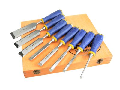 IRWIN Marples MAR10507958 MS500 ProTouch™ All-Purpose Chisel Set, 8 Piece