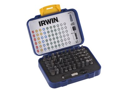 IRWIN IRWIW6062527 Colour Coded Screwdriver Bit Set, 61 Piece
