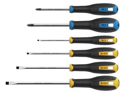 Hultafors HUL444415 Pozidriv &amp; Slotted Screwdriver Set, 6 Piece