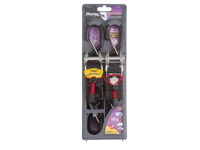 Master Lock MLK3066E Ratchet Tie-Down S-Hooks 4.25m 2 Piece