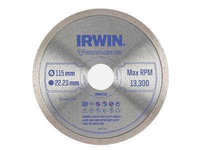 IRWIN IRWIW8087101 Continuous Rim Diamond Blade 115 x 22.23mm