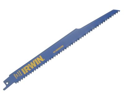 IRWIN IRW10506430 956R Sabre Saw Blade Nail Embedded Wood Cutting 225mm Pack of 2