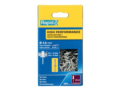Rapid RPD5001432 High Performance Rivets 4 x 8mm (Box 500)
