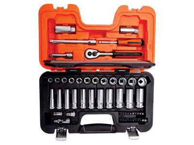 Bahco BAHS330L S330L 3/8in Deep Drive Socket Set, 53 Piece