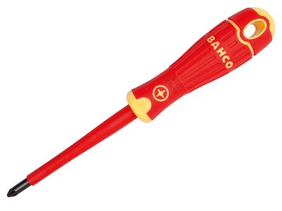 Bahco BAH142002100 BAHCOFIT VDE Insulated Pozidriv Screwdriver PZ2 x 100mm