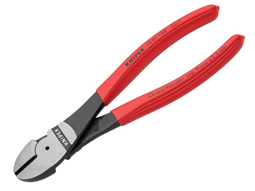 Knipex KPX7401180 High Leverage Diagonal Cutters PVC Grip 180mm
