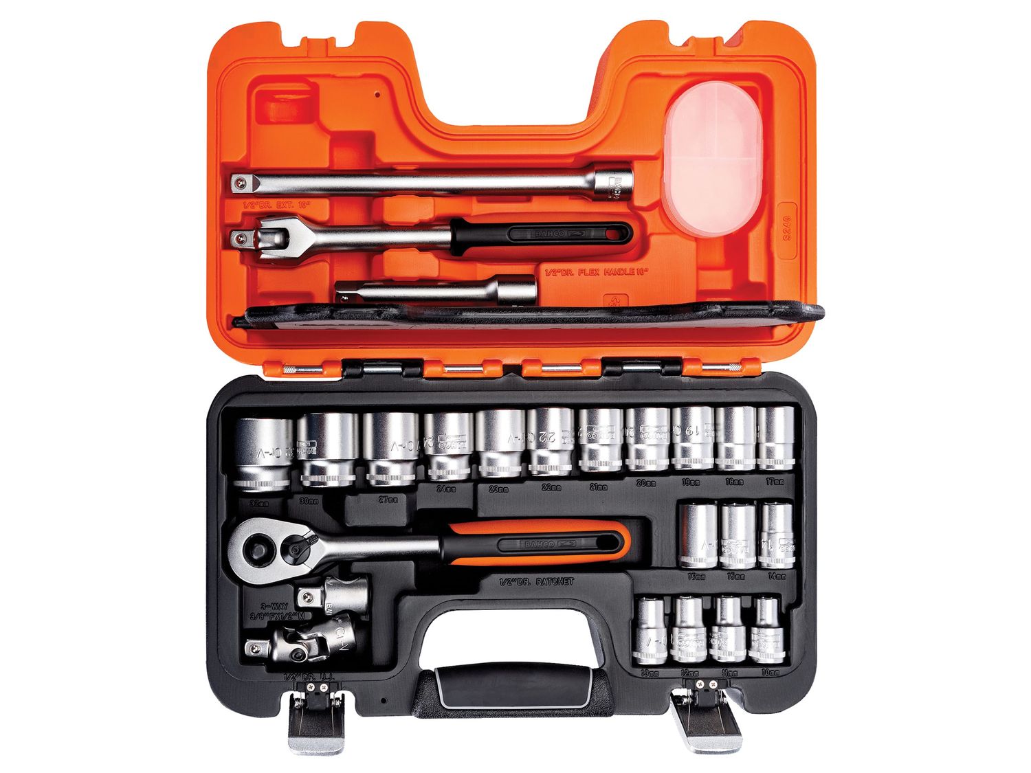 Bahco S240 1/2in Drive Socket Set 24 Piece