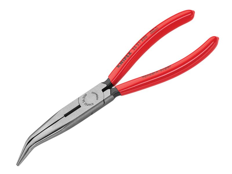 Knipex KPX2621200 Bent Snipe Nose Side Cutting Pliers PVC Grip 200mm (8in)