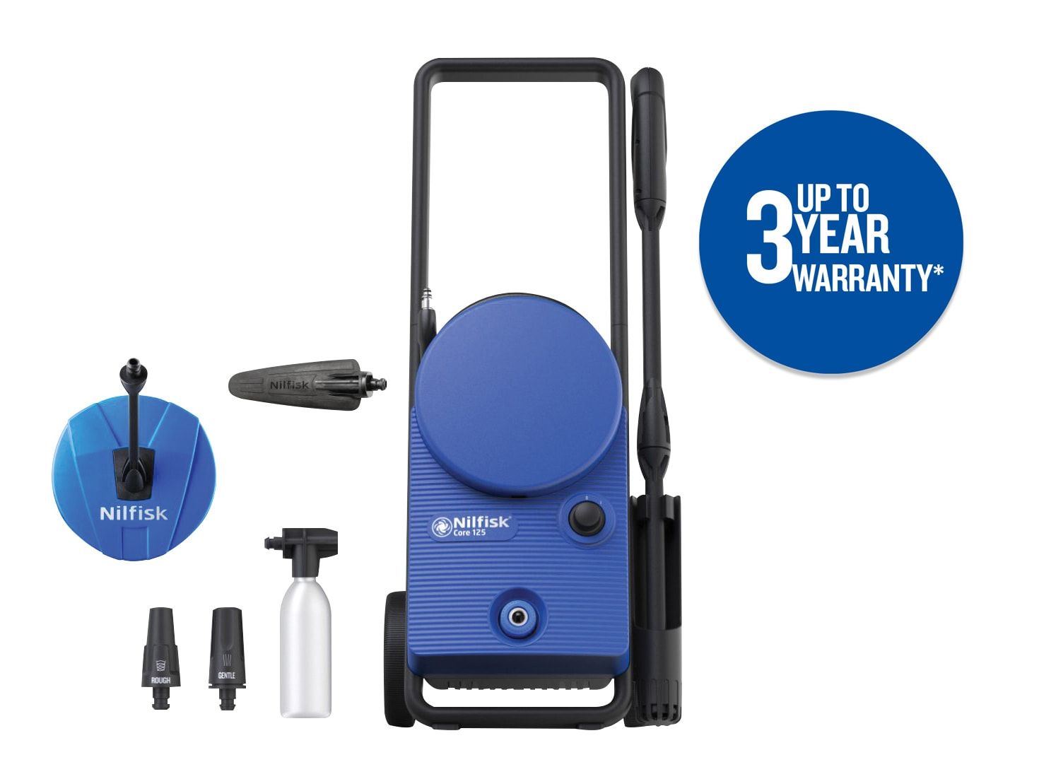 Nilfisk KEW125HPWHG CORE 125 Home &amp; Garden Pressure Washer 125 bar 240V