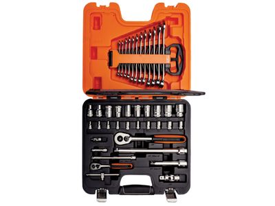Bahco BAHS410 S410 1/4in &amp; 1/2in Drive Socket &amp; Spanner Set, 41 Piece