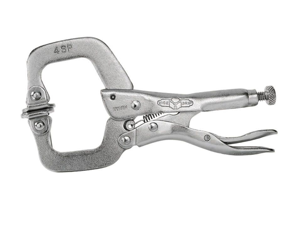 IRWIN Vise-Grip VIS4SP 4SP Locking C-Clamp Swivel Pad 100mm (4in)