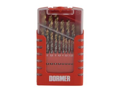 Dormer DORA095COMP A095 Compact Set HSS TiN Drill Set of 19 1.0-10 x 0.5mm
