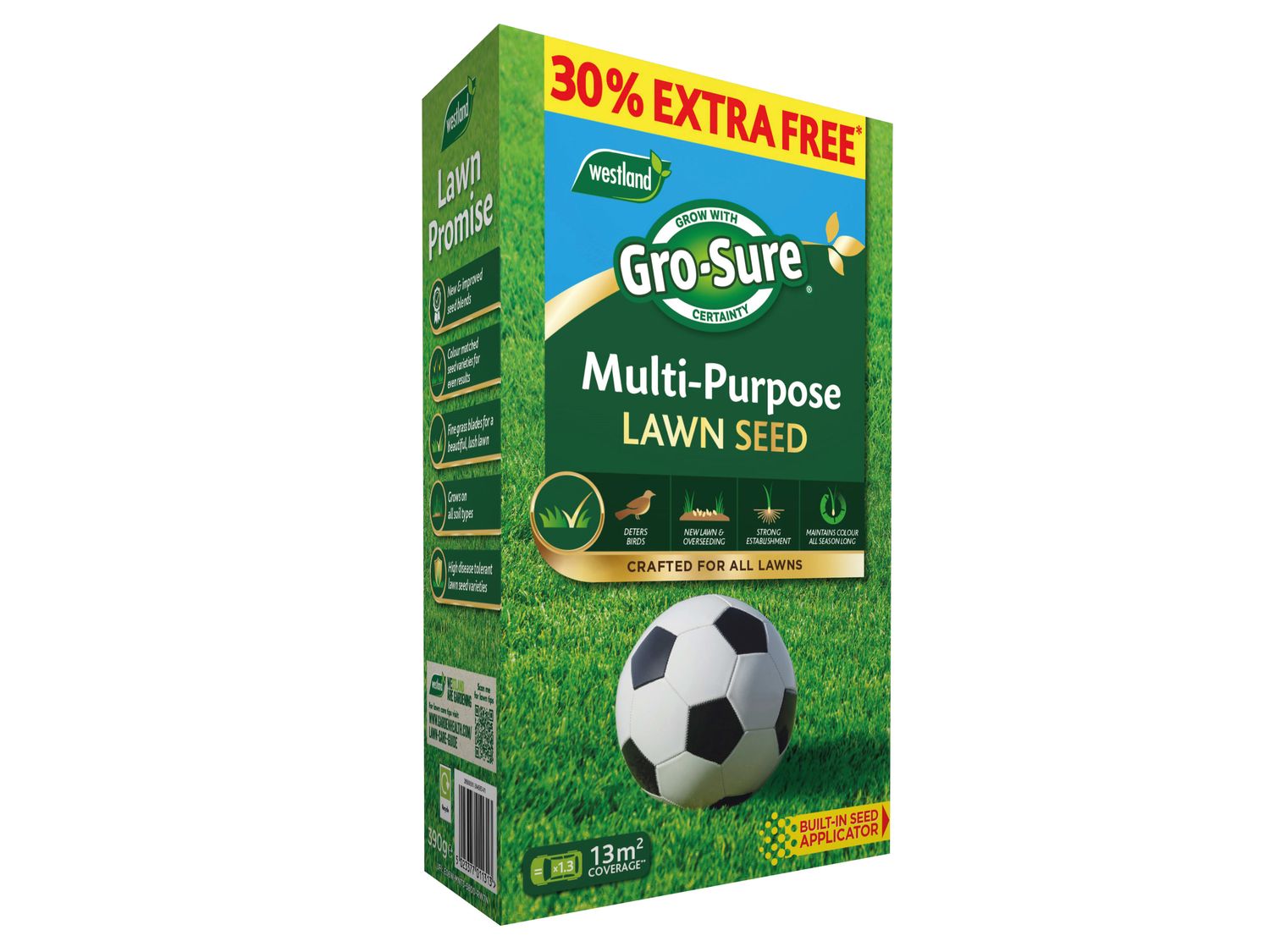 Gro-Sure GRO20500301 Multi-Purpose Lawn Seed 10m + 30% Free