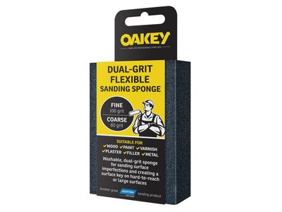 Oakey OAK58593 Dual-Grit Flexible Sanding Sponge Fine/Coarse