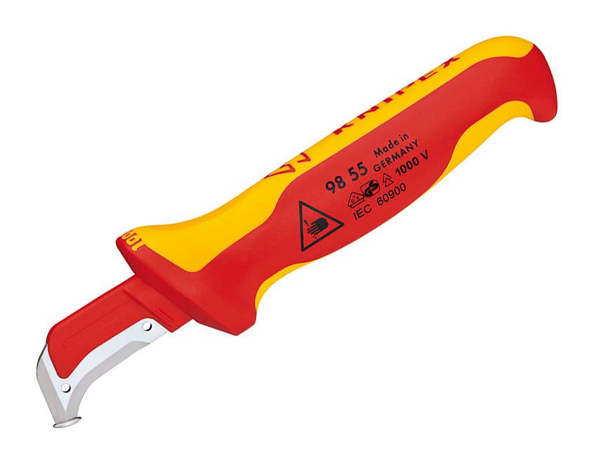 Knipex KPX9855 VDE Stripping Knife 180mm