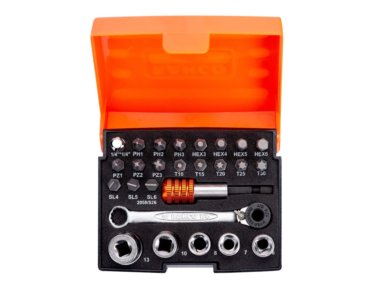 Bahco 2058/S26 26pc 1/4in Drive Ratchet Socket Set